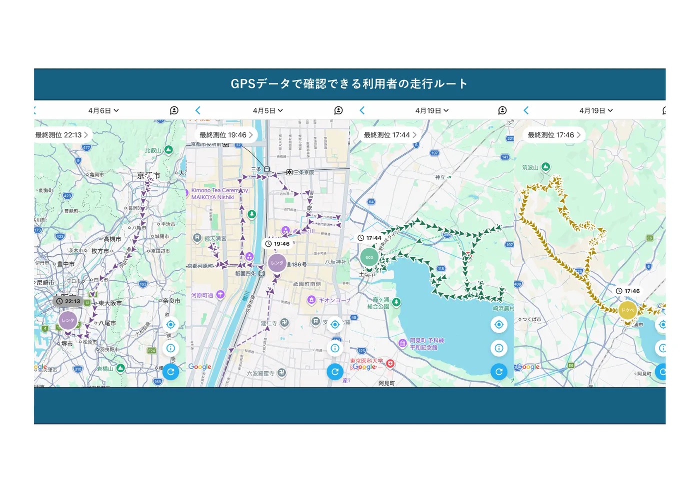 GPS走行データの可視化マップ